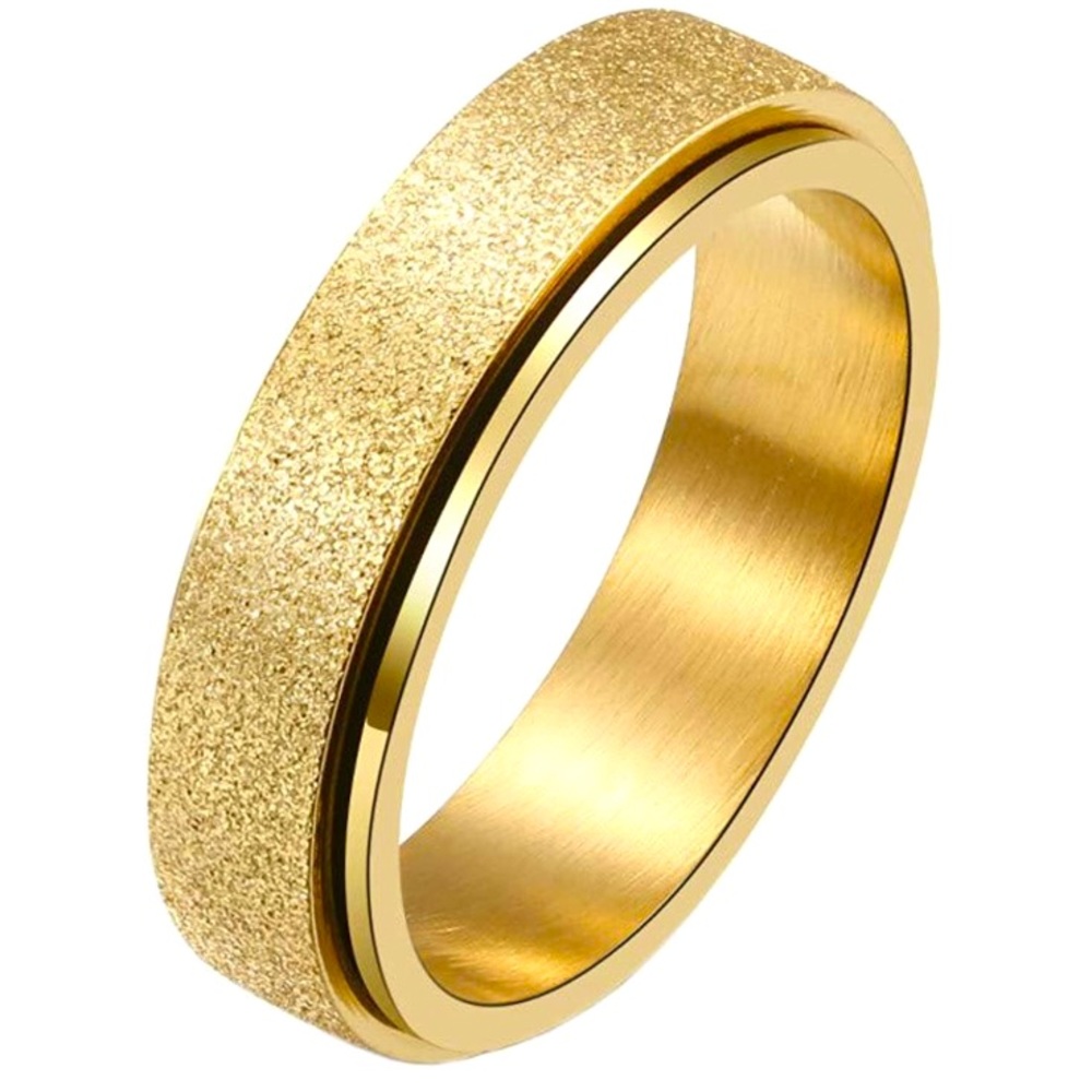 🦋3/$30🦋Stainless Steel Gold Tone Glitter Fidget Spinner Ring, Size 9